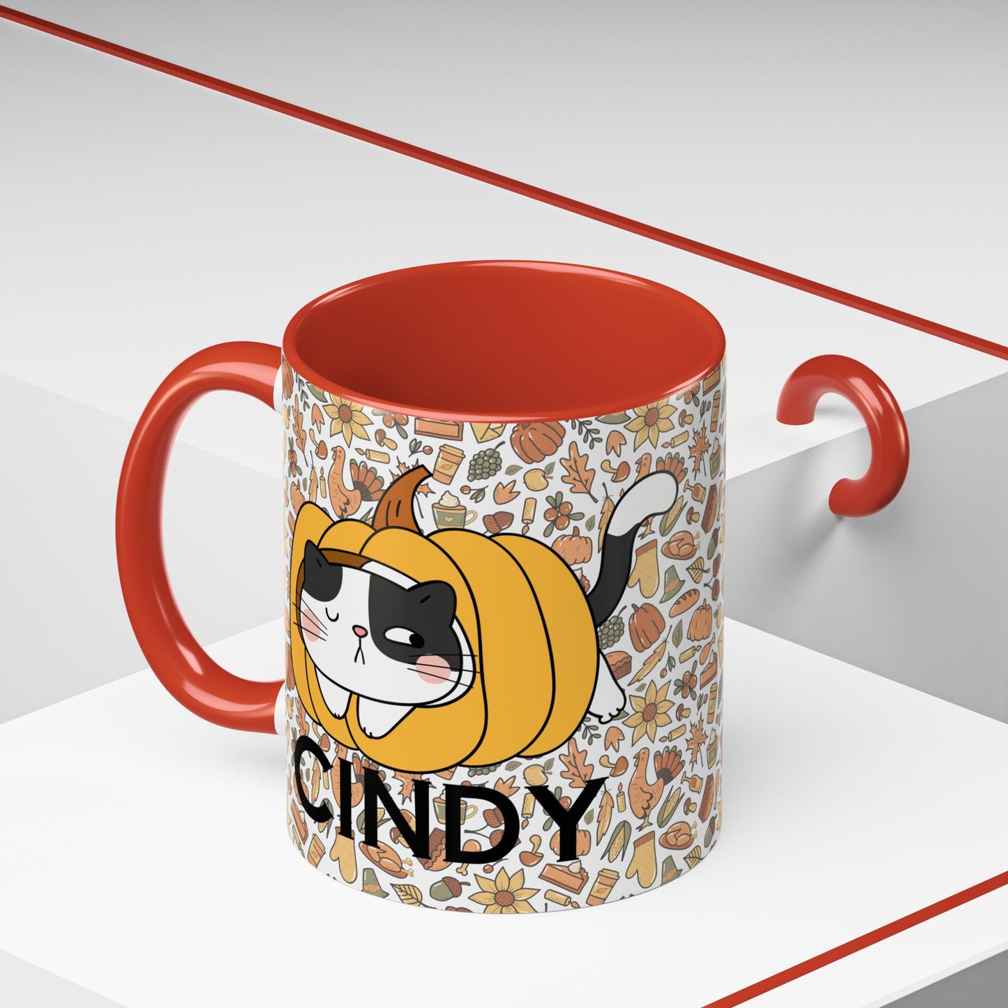 Pumpkin Spicey Cat Mug