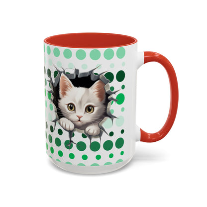 Purrrty in Green Mug