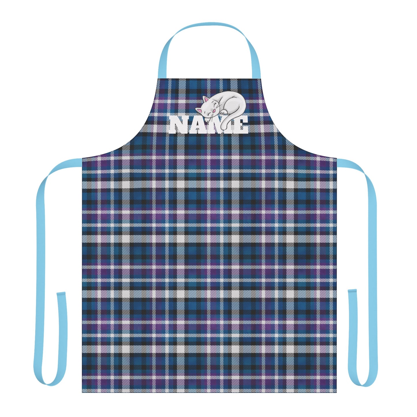 Blue Plaid Baking Apron