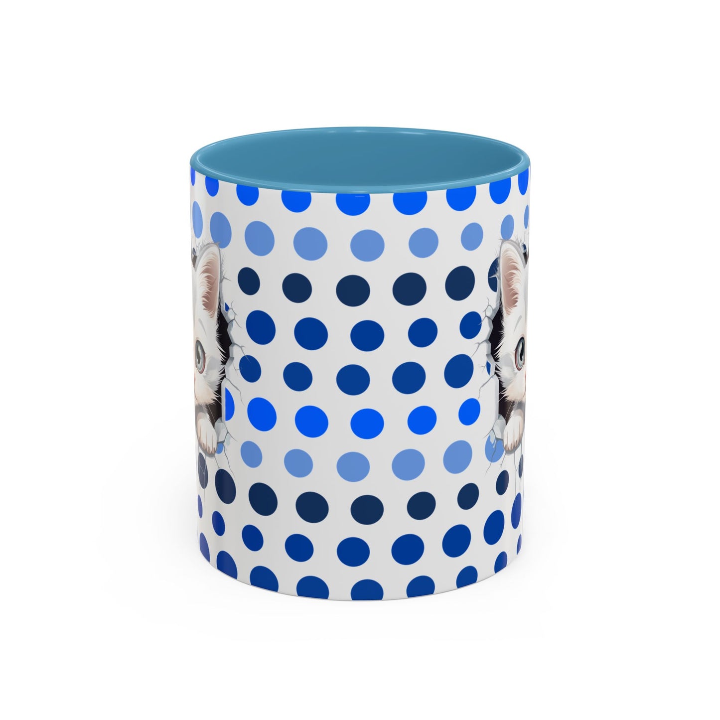 Purrrty in Blue Dots Mug