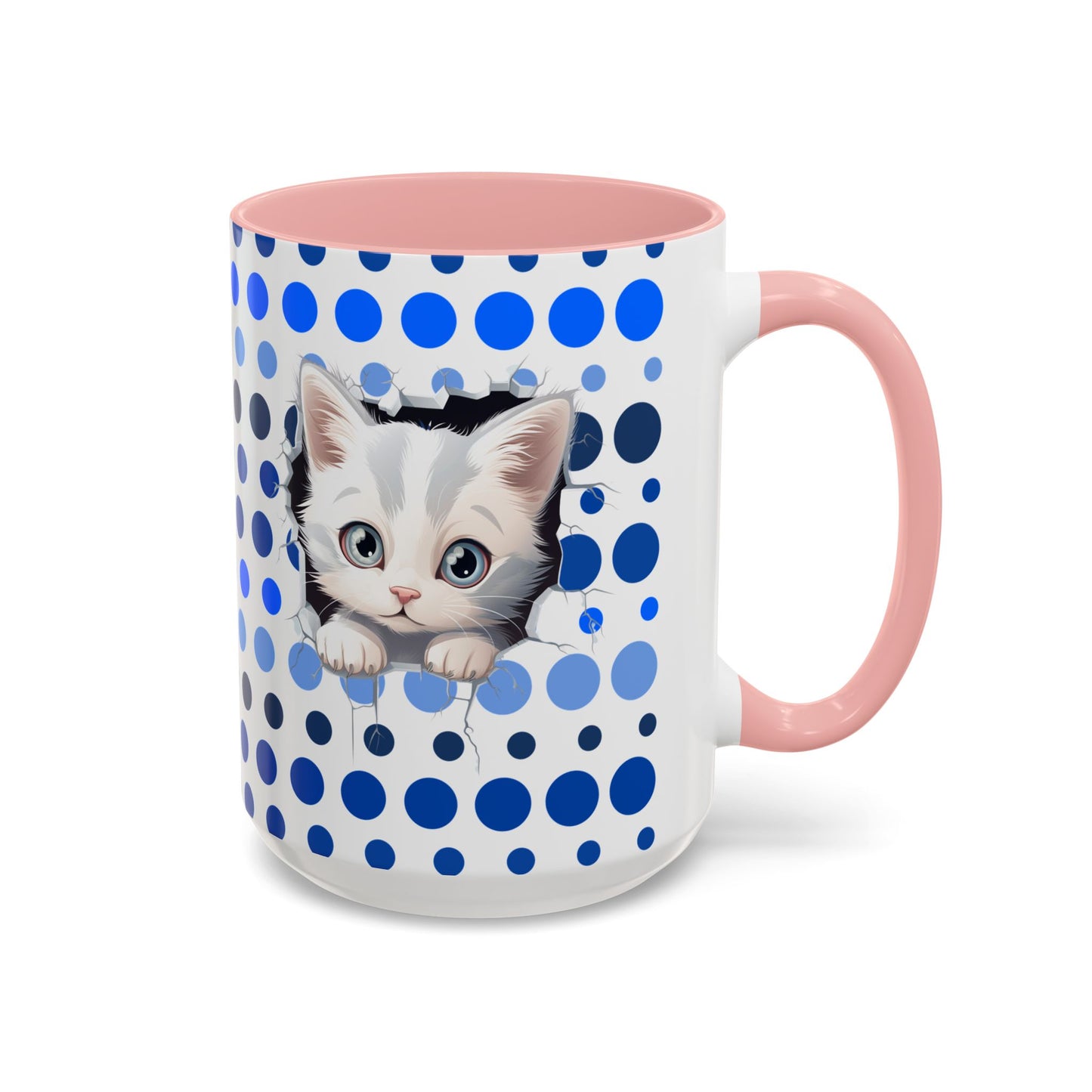 Purrrty in Blue Dots Mug