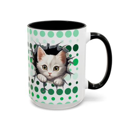 Purrrty in Green Mug