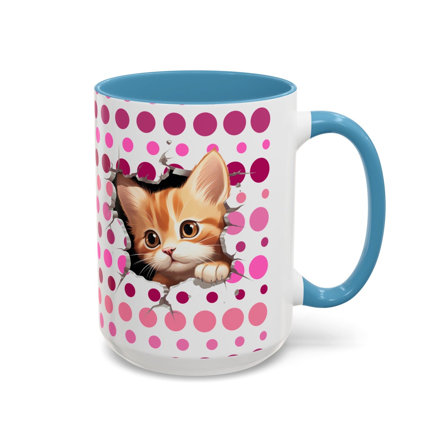 Purrrty in Pink Dots Mug (11oz, 15oz)