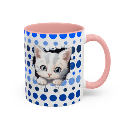 Purrrty in Blue Dots Mug