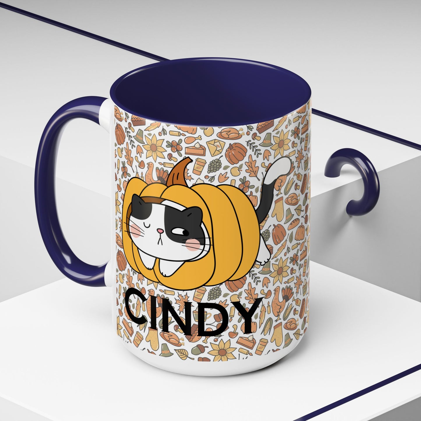 Pumpkin Spicey Cat Mug