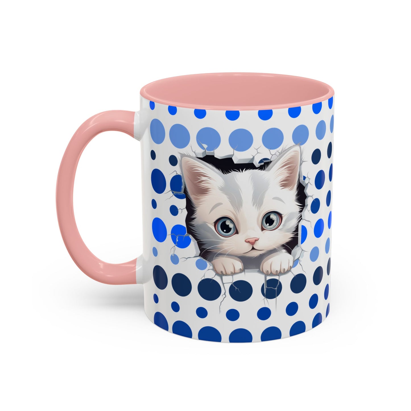 Purrrty in Blue Dots Mug