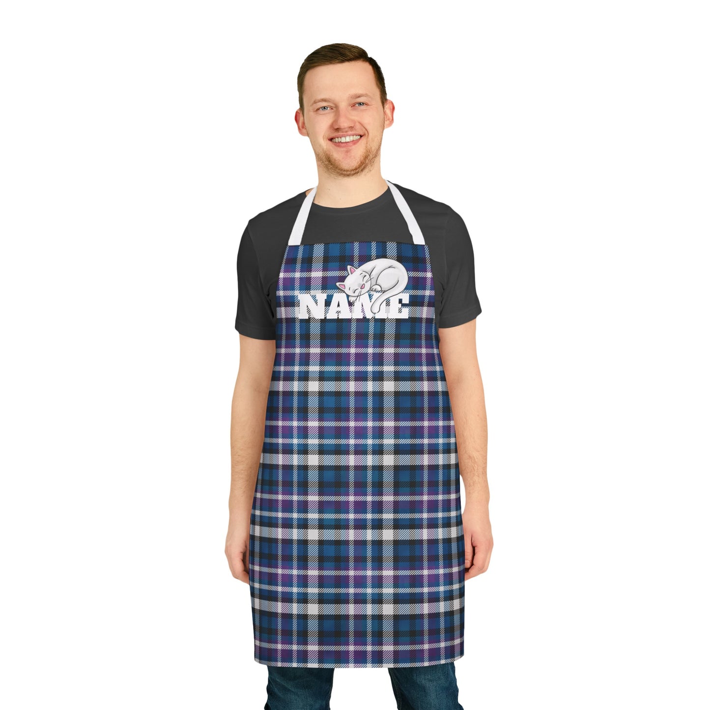 Blue Plaid Baking Apron