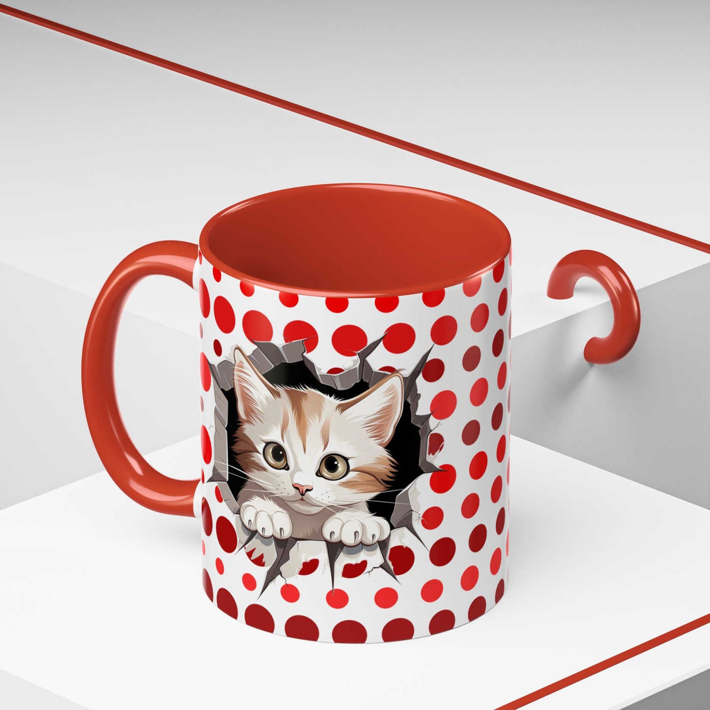 Purrrty in Red Mug