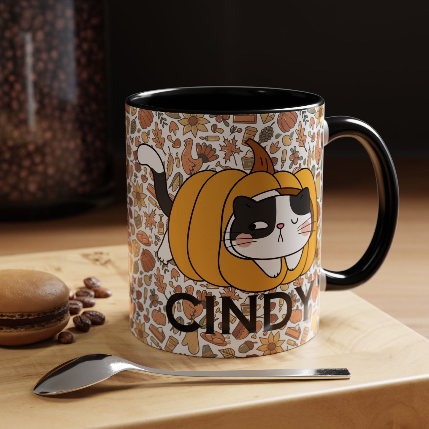 Pumpkin Spicey Cat Mug