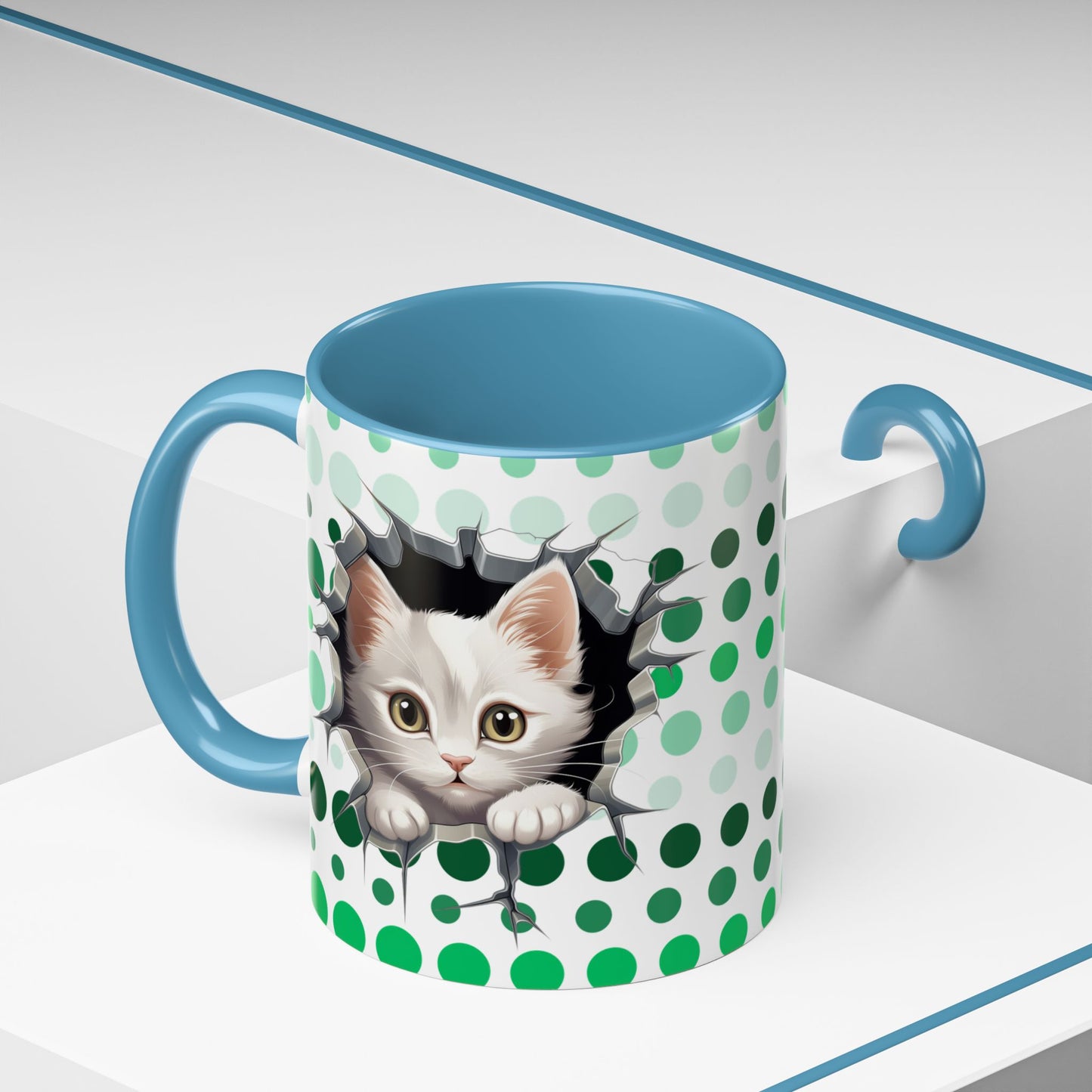 Purrrty in Green Mug