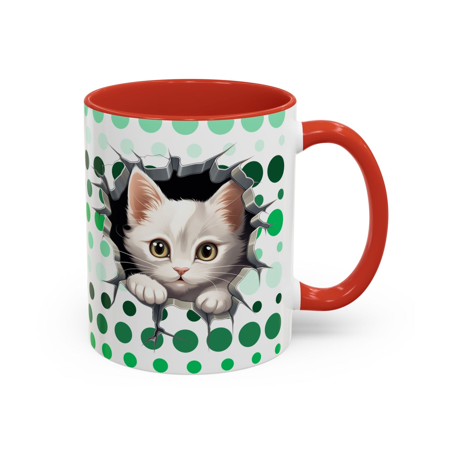 Purrrty in Green Mug