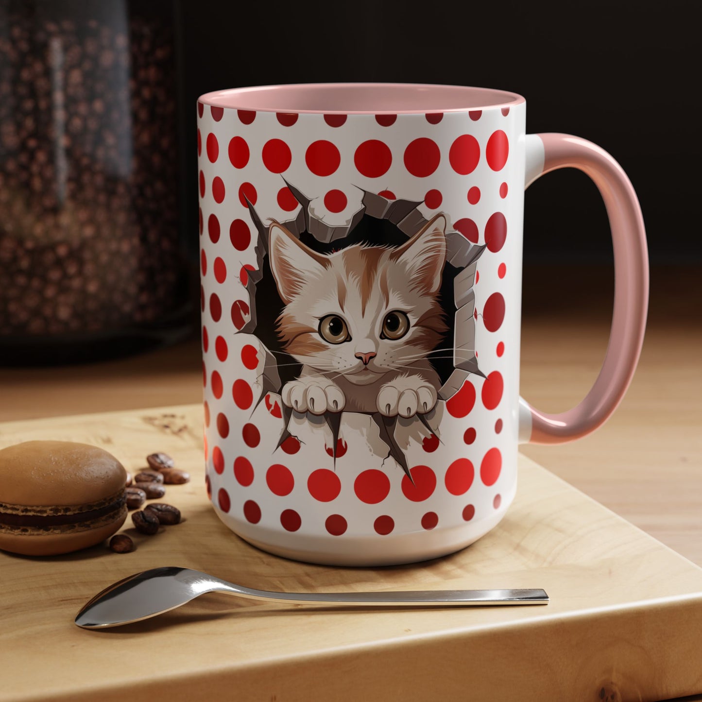 Purrrty in Red Mug