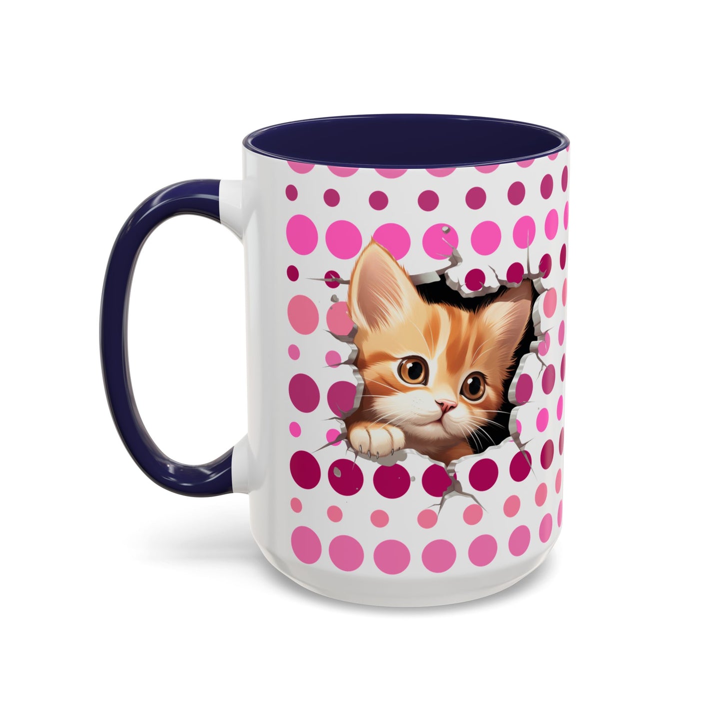 Purrrty in Pink Dots Mug (11oz, 15oz)