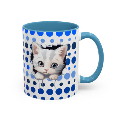 Purrrty in Blue Dots Mug