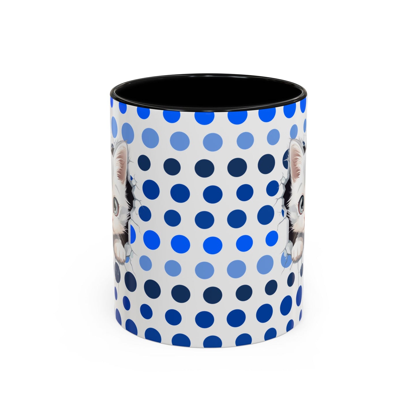 Purrrty in Blue Dots Mug