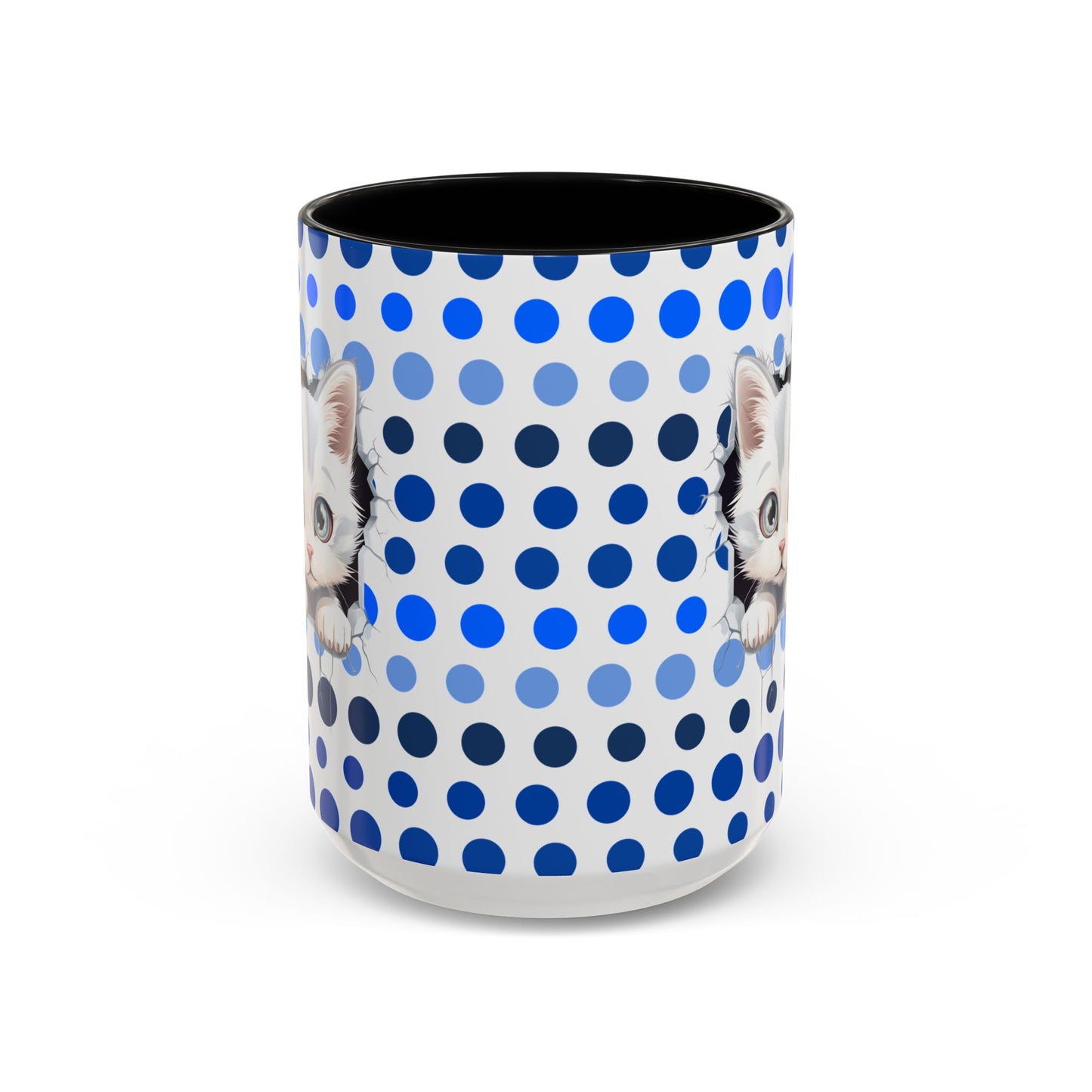 Purrrty in Blue Dots Mug