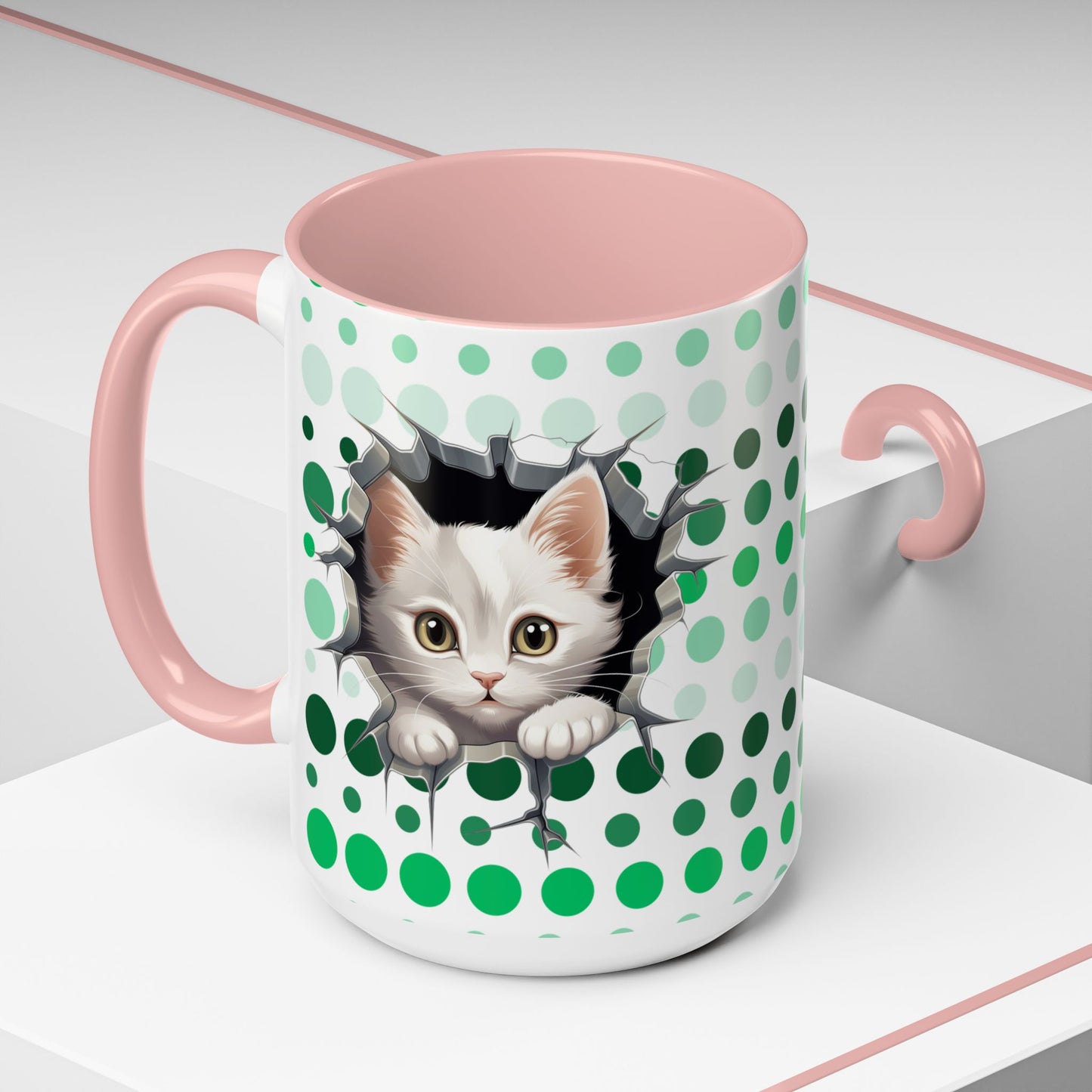 Purrrty in Green Mug