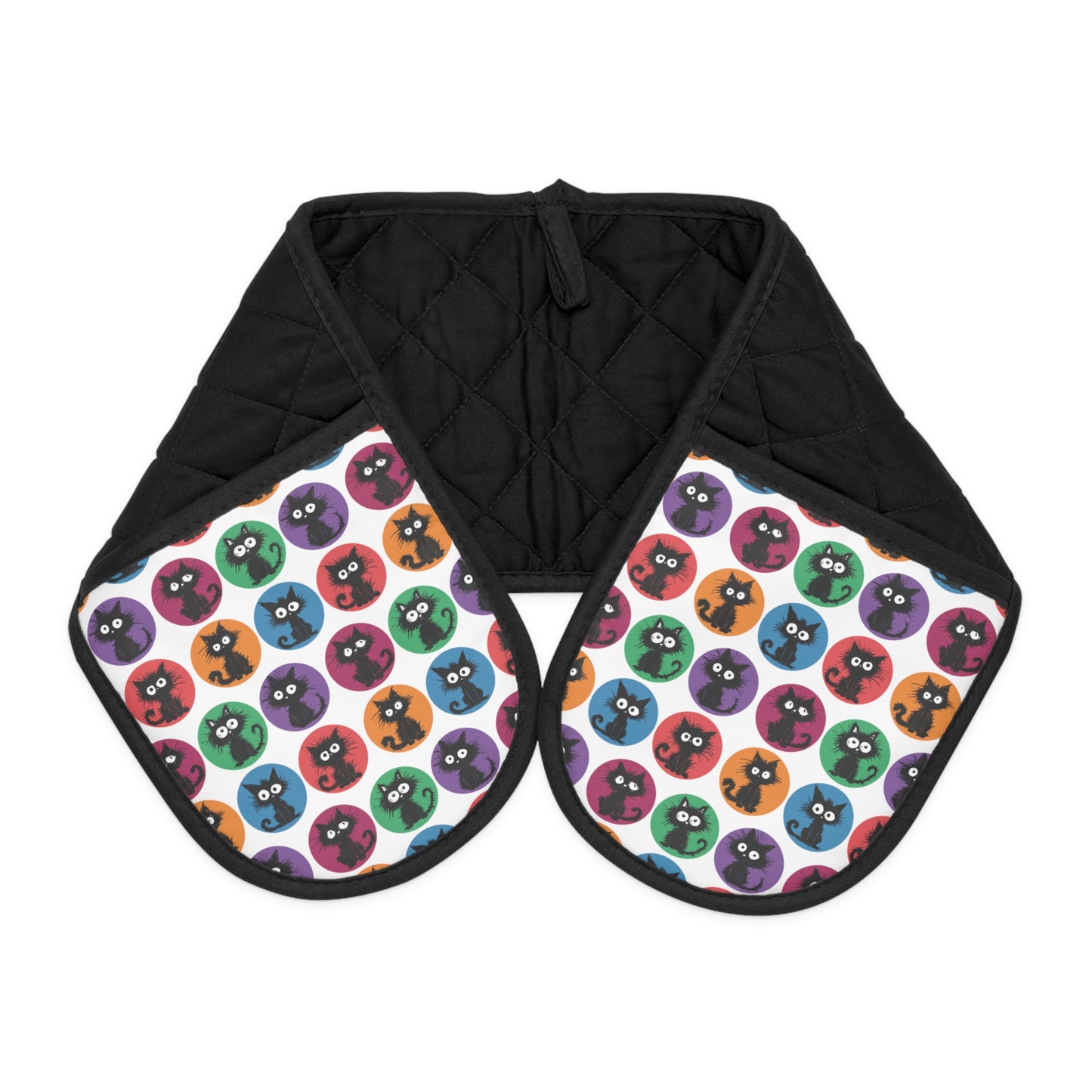 Black Cats in Color Oven Mitts