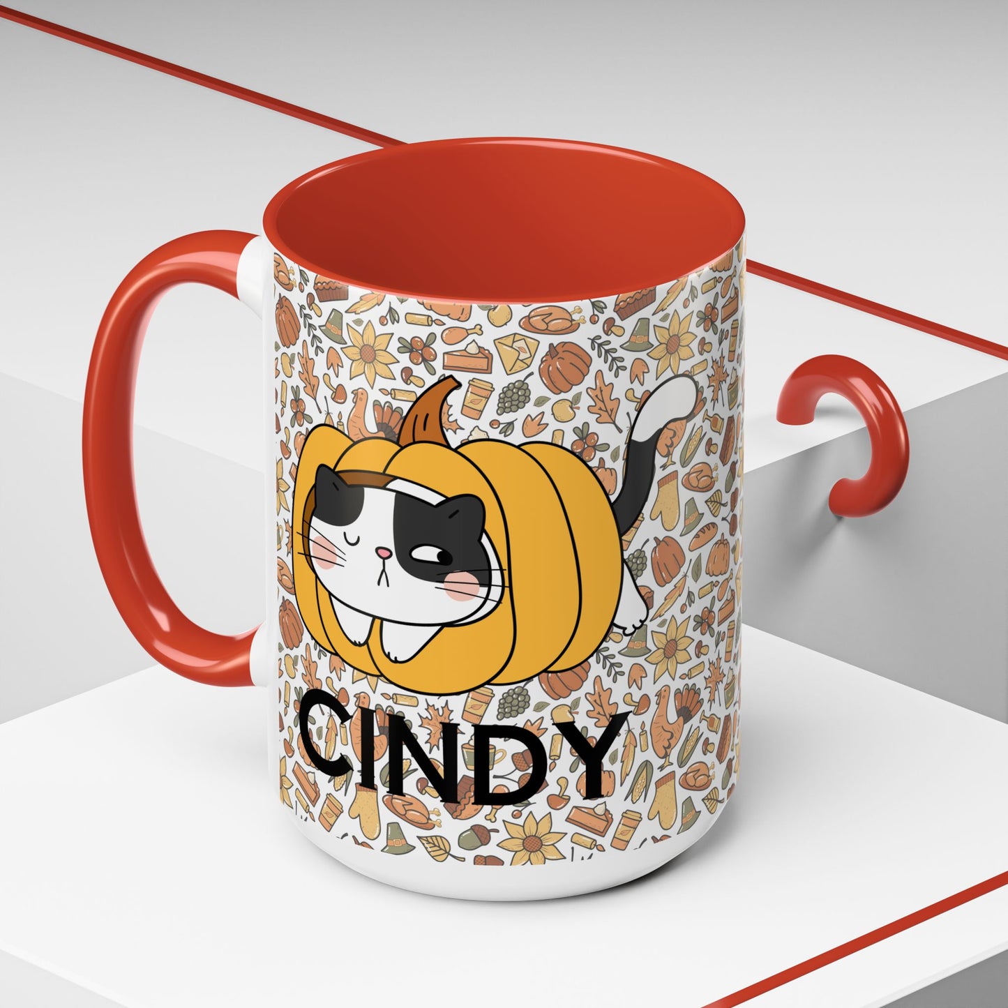 Pumpkin Spicey Cat Mug