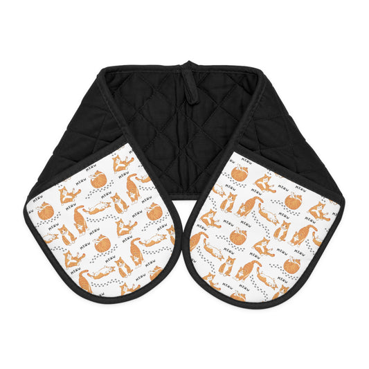 Orange Cat Oven Mitts