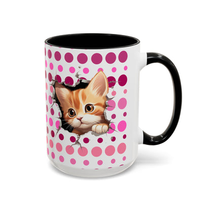 Purrrty in Pink Dots Mug