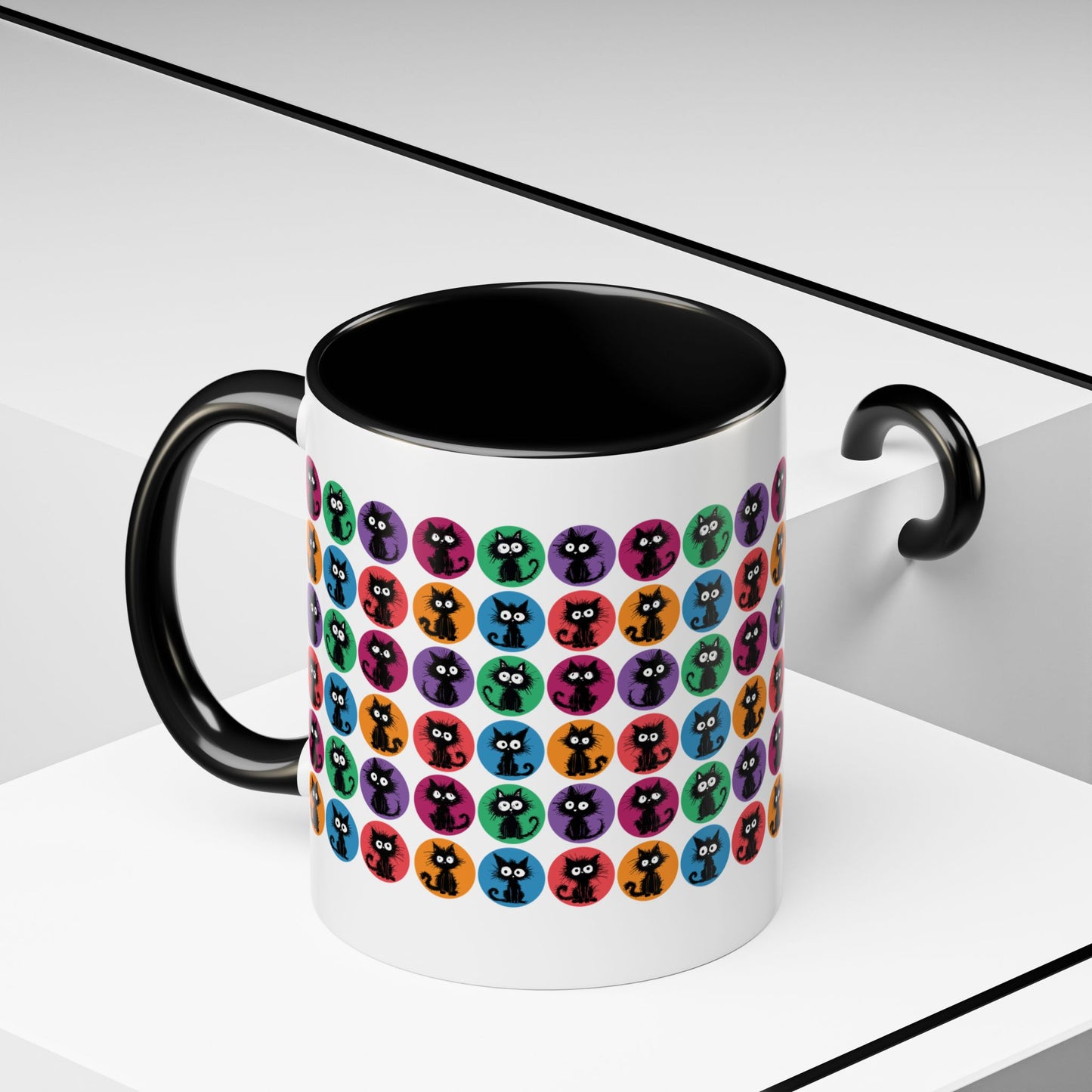 Black Cats in Color Mug