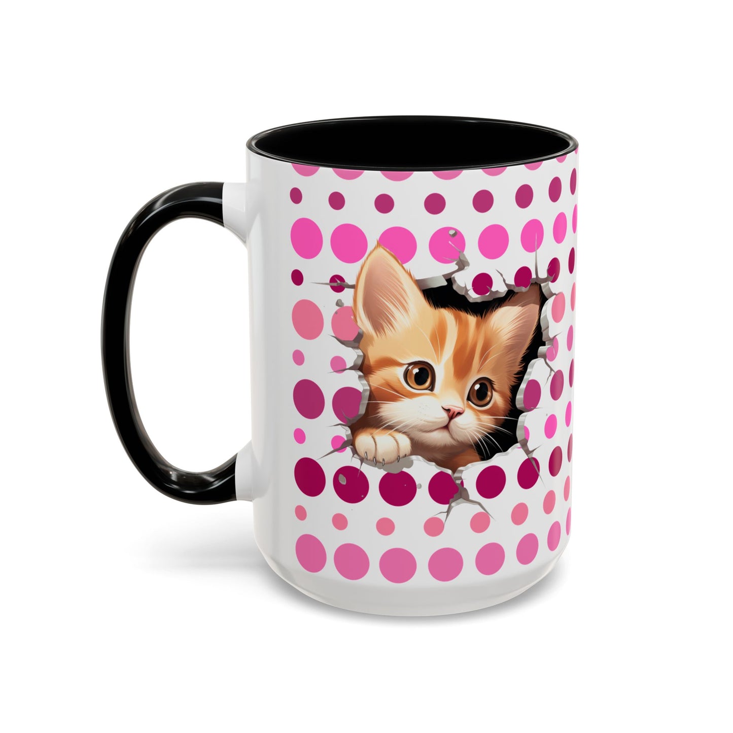 Purrrty in Pink Dots Mug (11oz, 15oz)