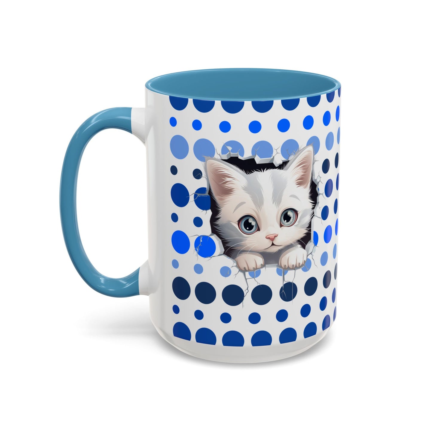 Purrrty in Blue Dots Mug