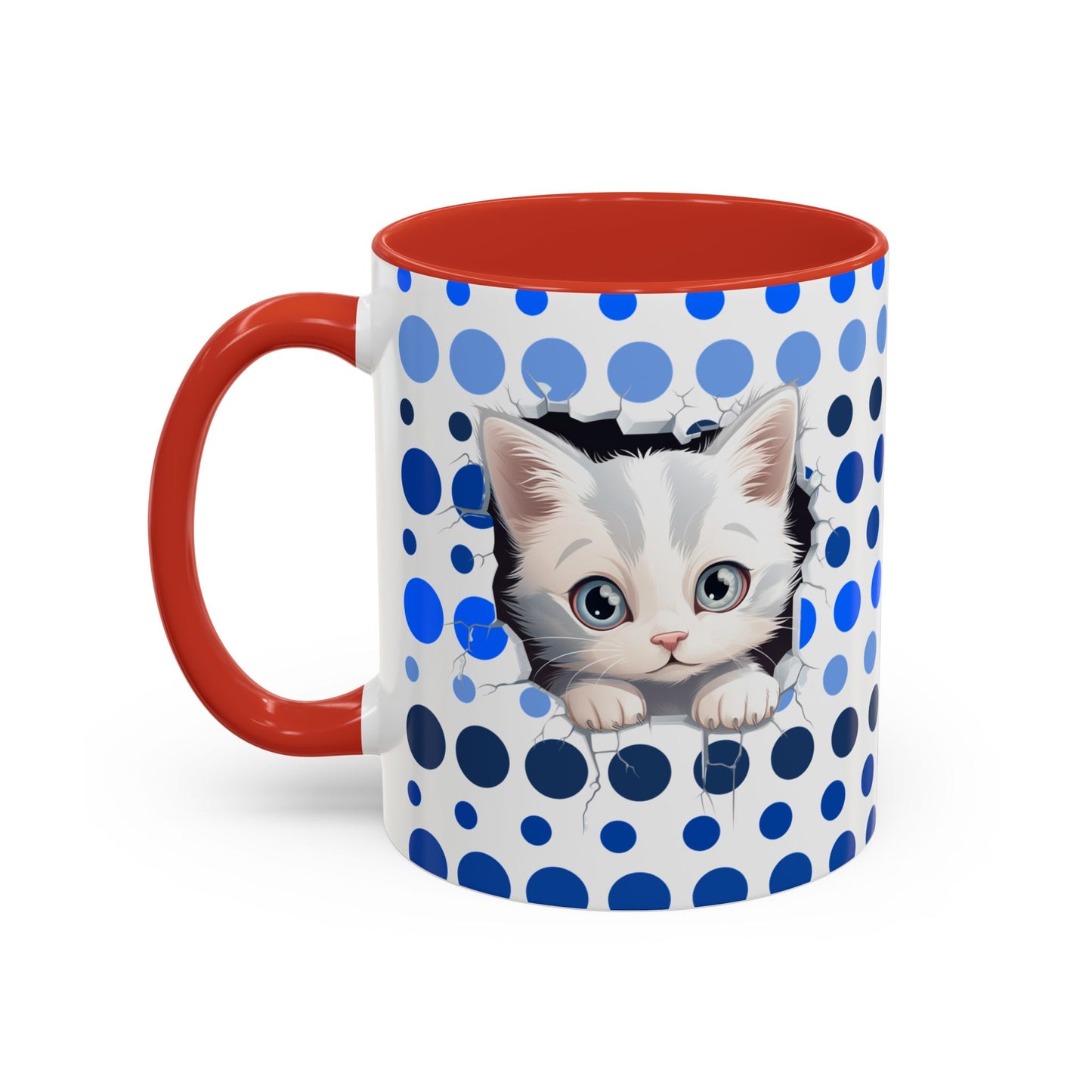 Purrrty in Blue Dots Mug