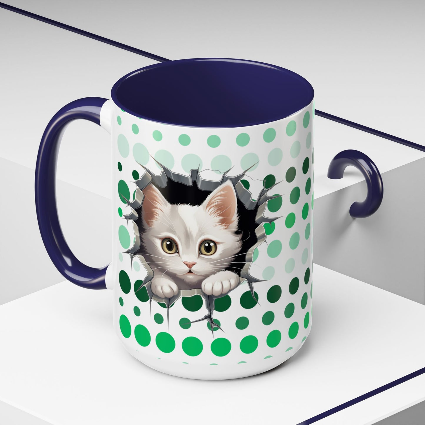 Purrrty in Green Mug