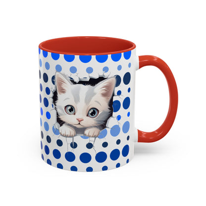 Purrrty in Blue Dots Mug