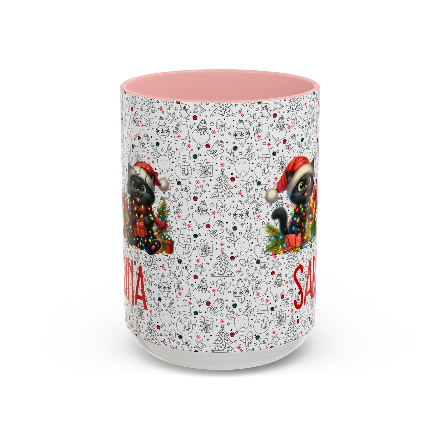 Black Cat Christmas Mug