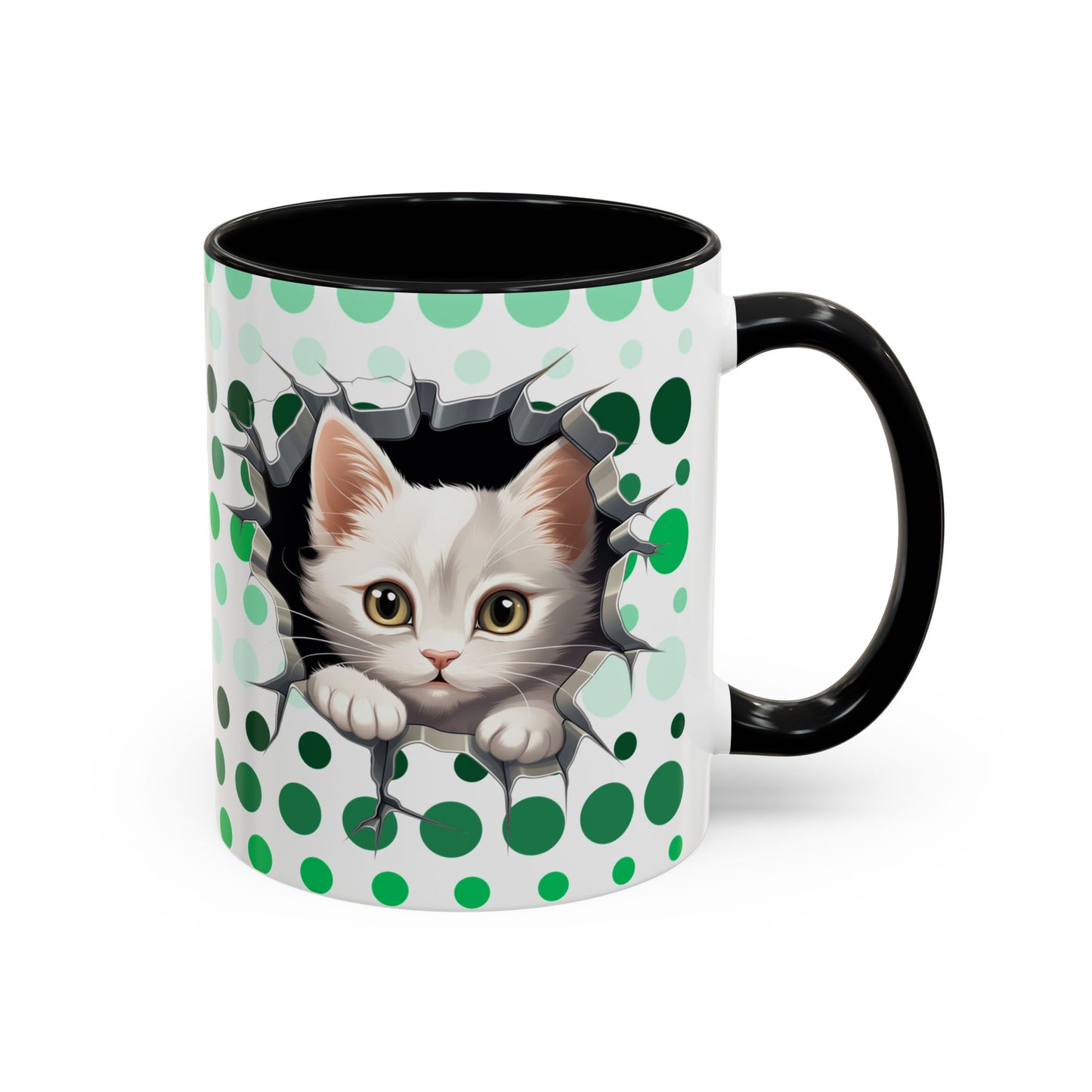 Purrrty in Green Mug