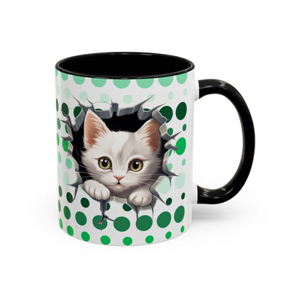 Purrrty in Green Mug