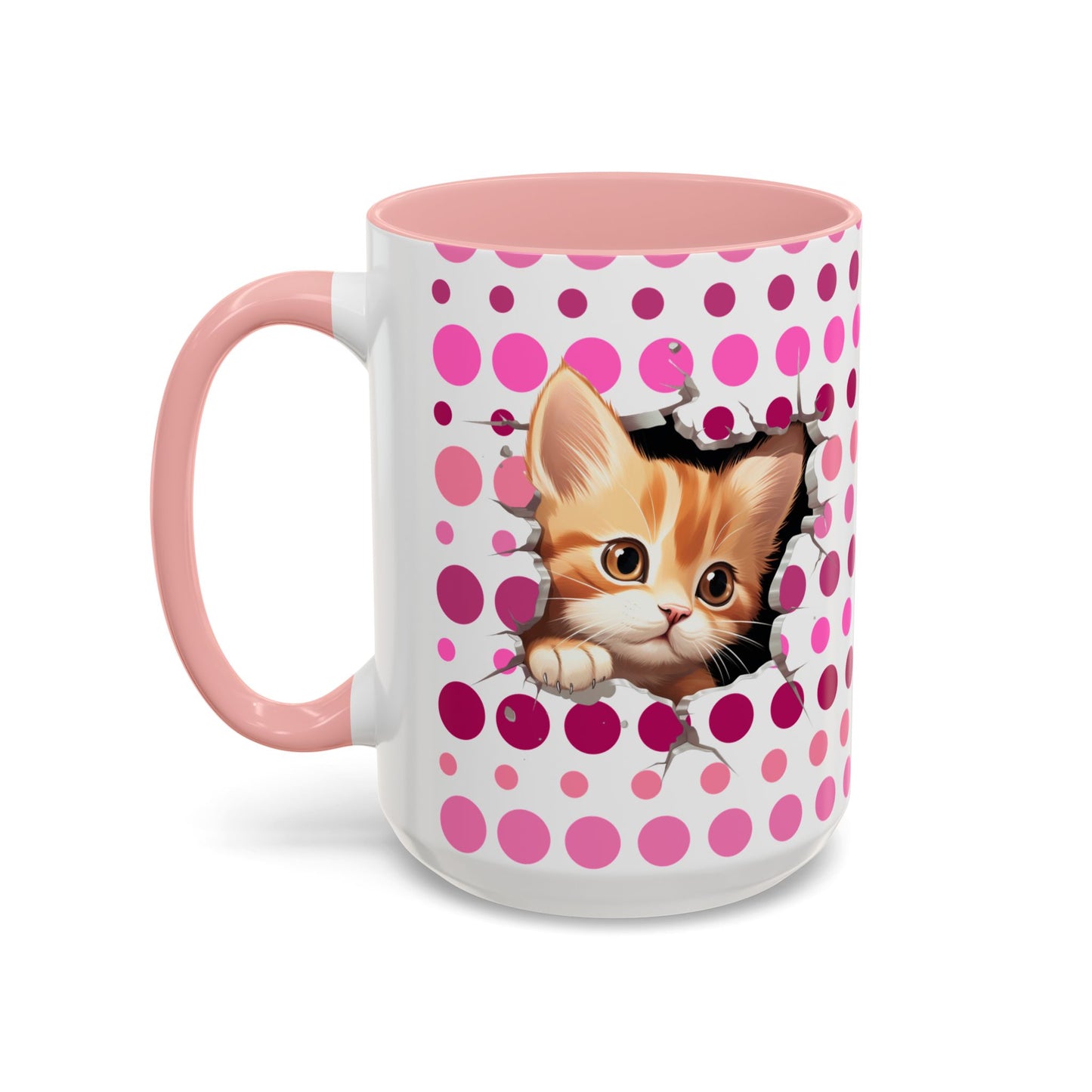 Purrrty in Pink Dots Mug (11oz, 15oz)