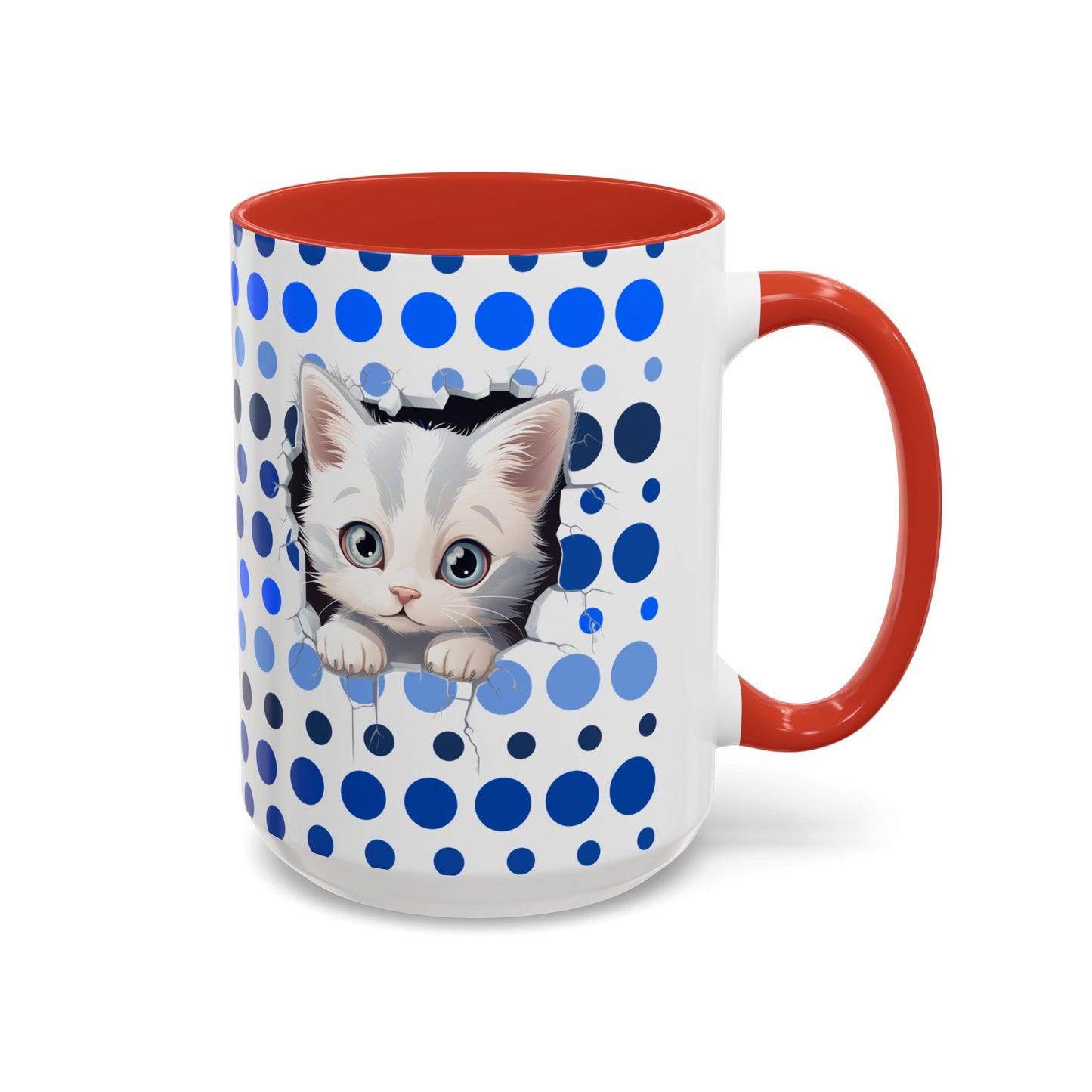 Purrrty in Blue Dots Mug