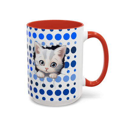 Purrrty in Blue Dots Mug