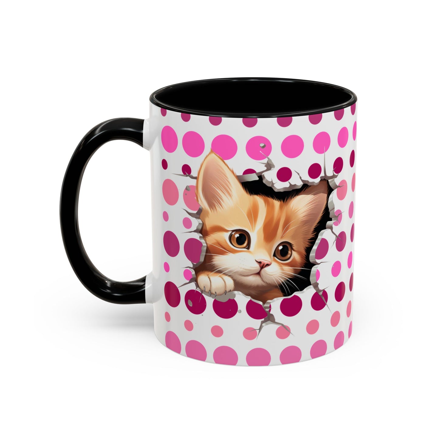 Purrrty in Pink Dots Mug (11oz, 15oz)