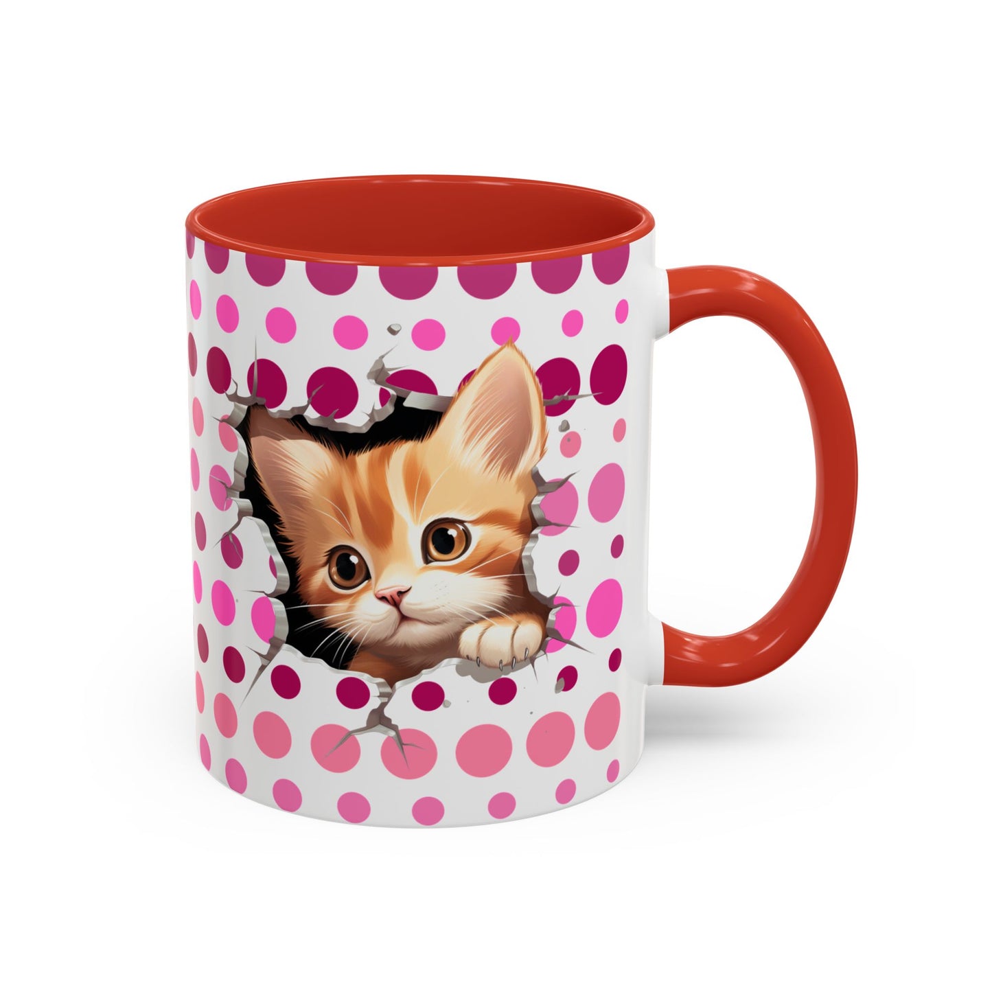 Purrrty in Pink Dots Mug (11oz, 15oz)