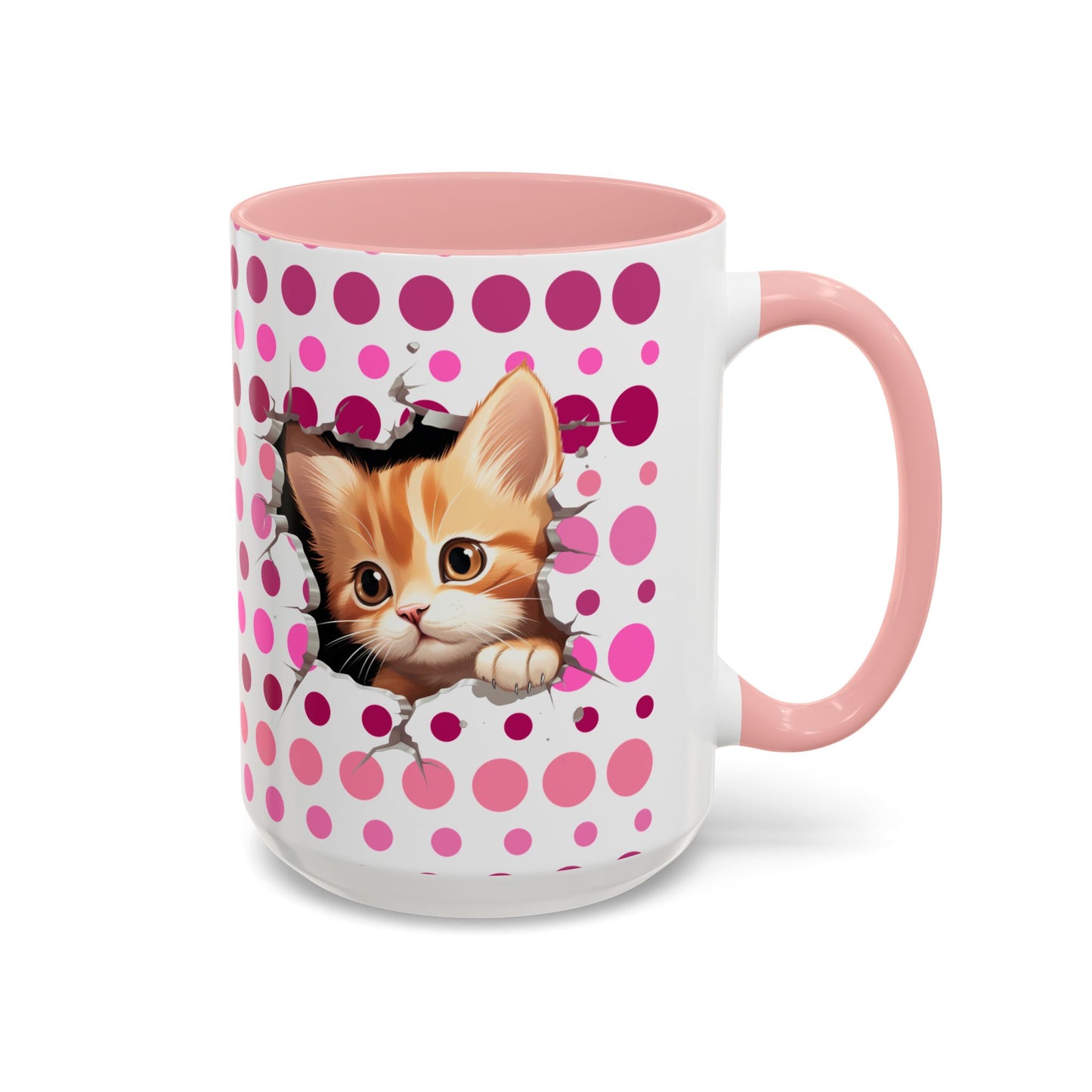 Purrrty in Pink Dots Mug (11oz, 15oz)