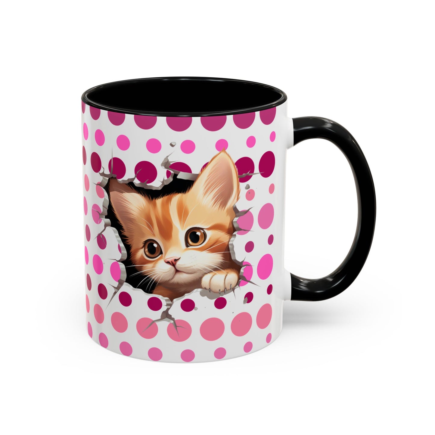 Purrrty in Pink Dots Mug (11oz, 15oz)