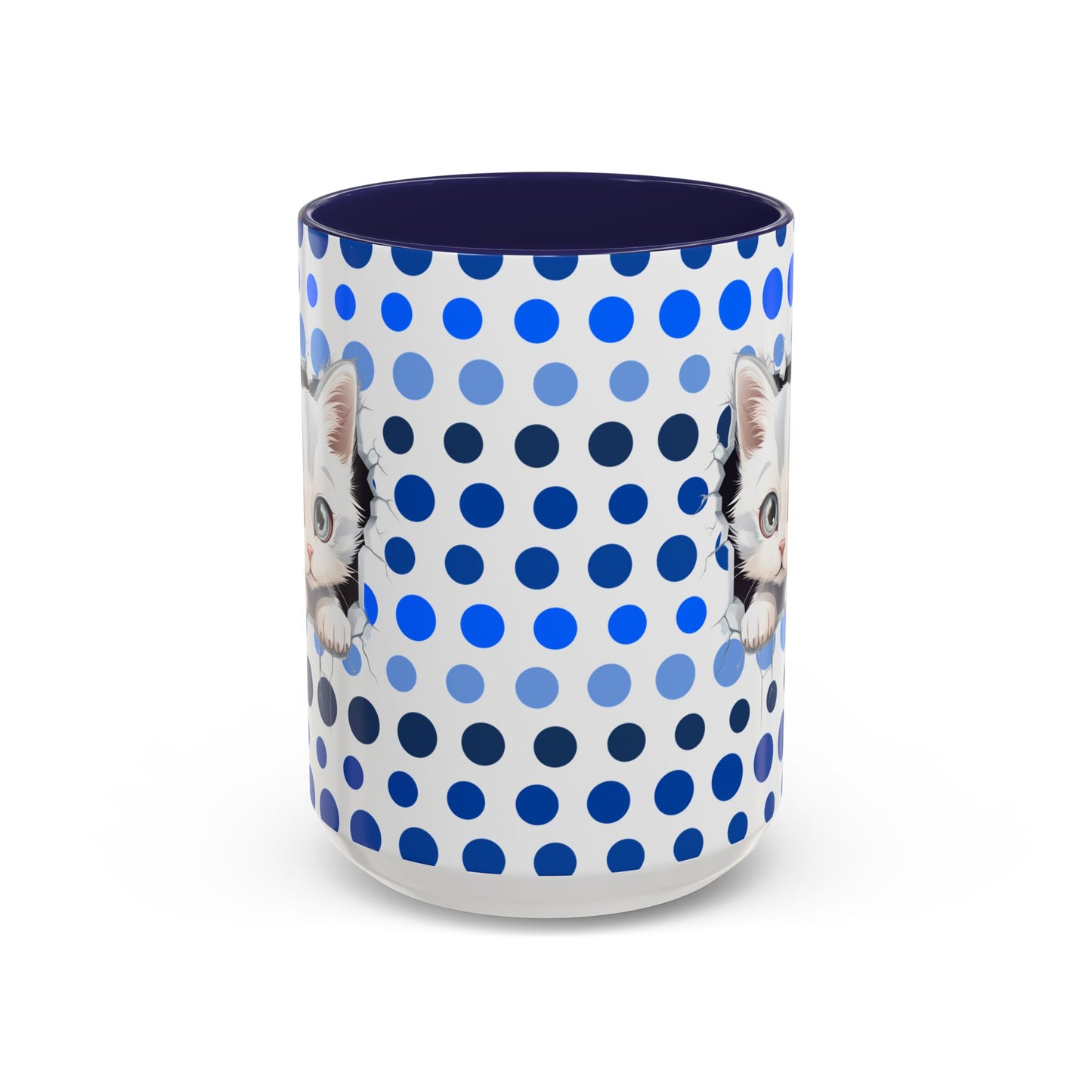 Purrrty in Blue Dots Mug