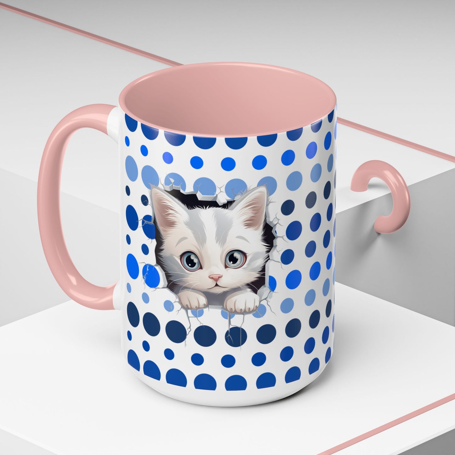 Purrrty in Blue Dots Mug