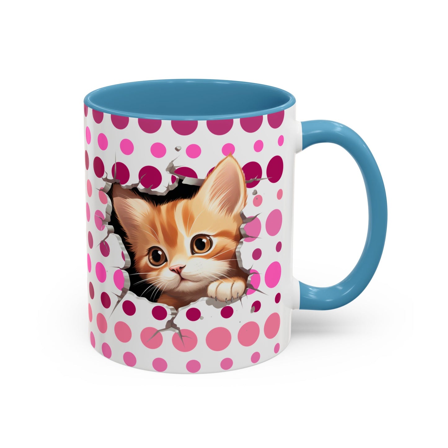 Purrrty in Pink Dots Mug (11oz, 15oz)