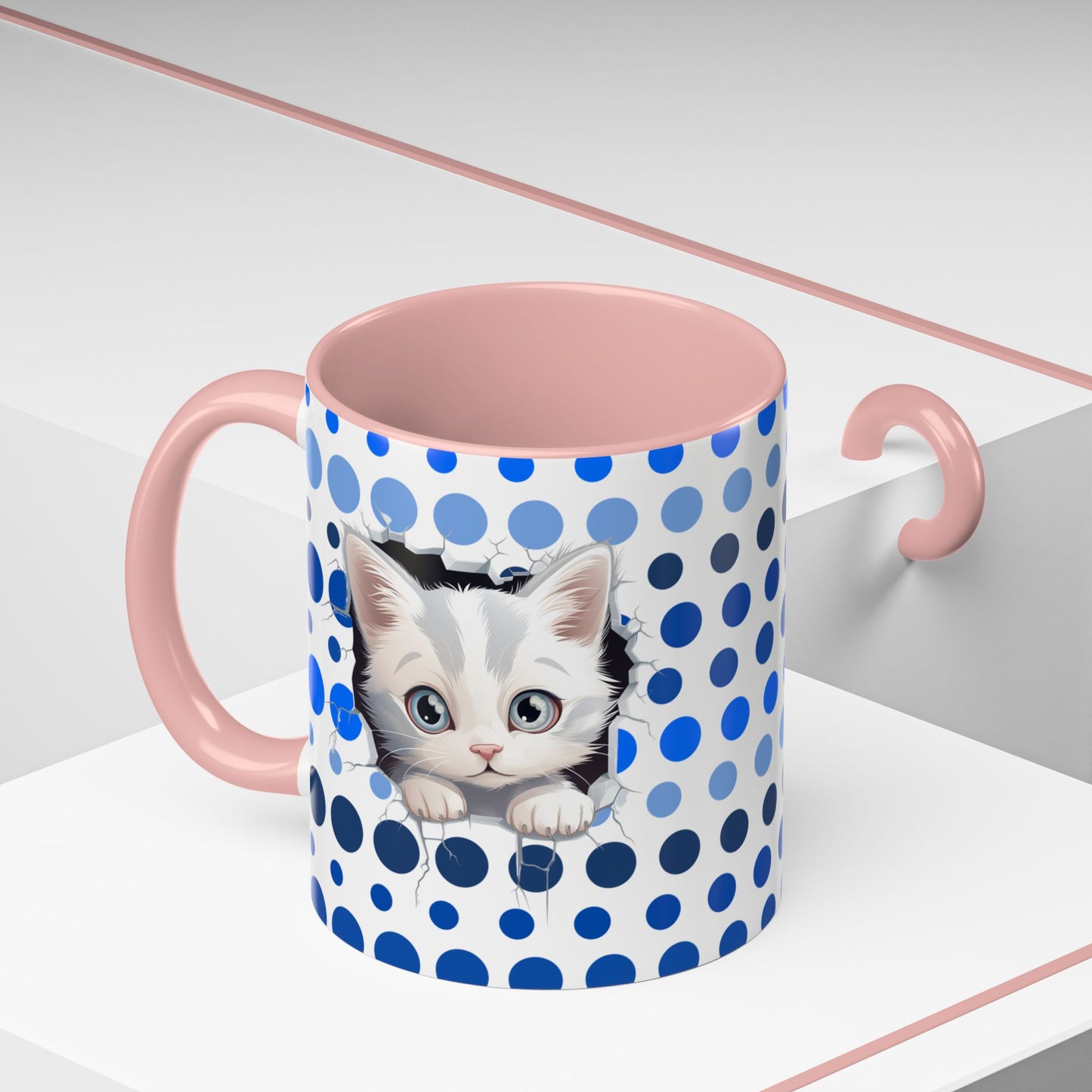 Purrrty in Blue Dots Mug