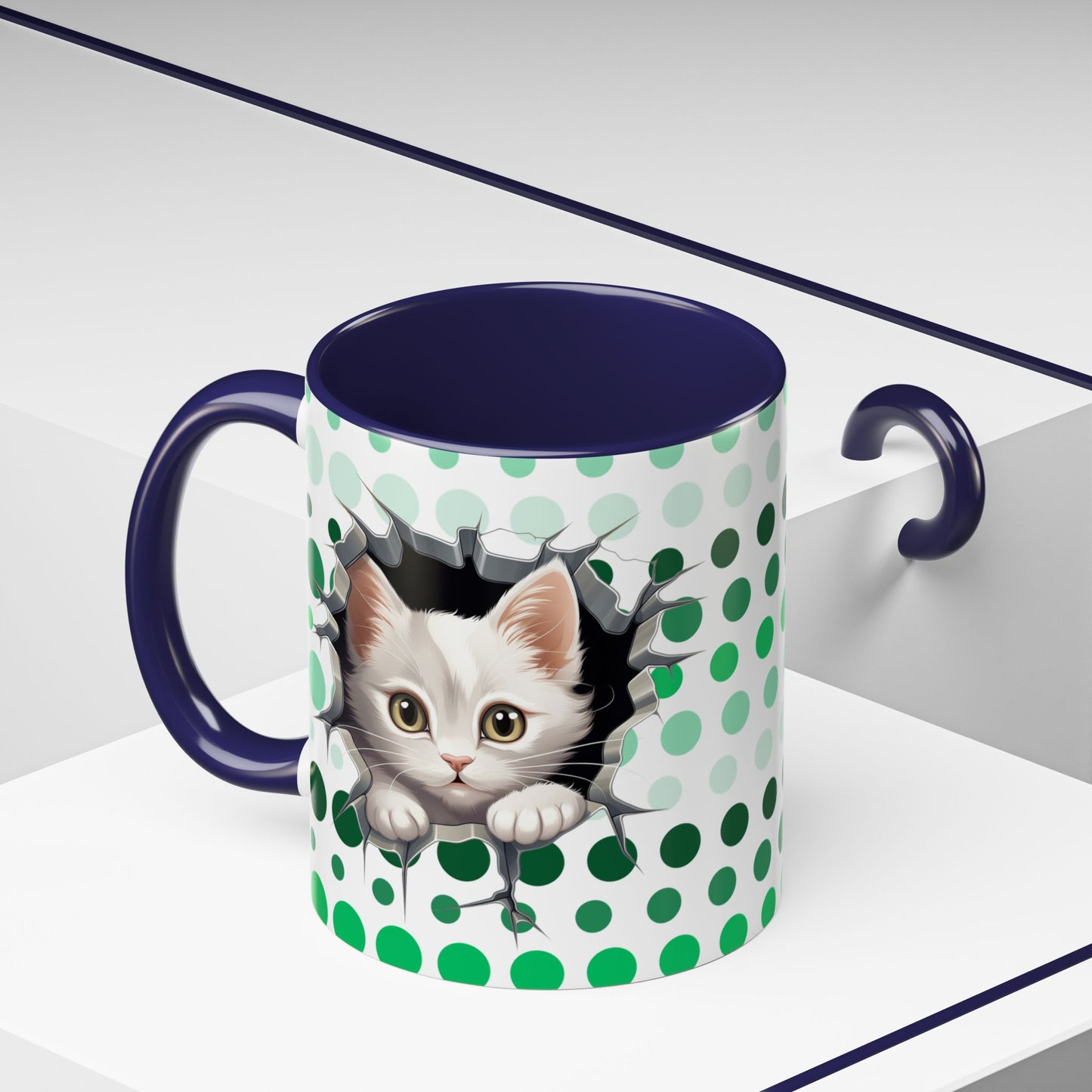 Purrrty in Green Mug