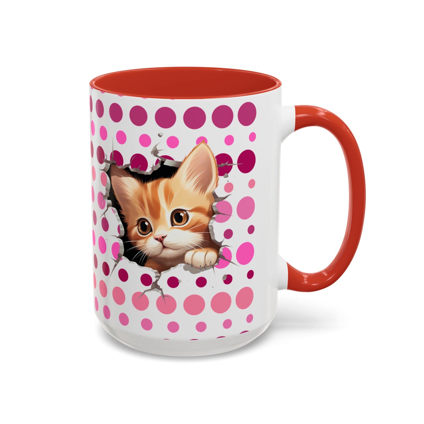 Purrrty in Pink Dots Mug (11oz, 15oz)