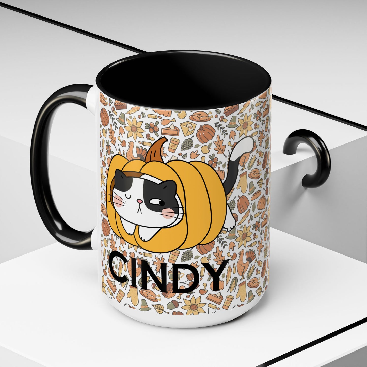 Pumpkin Spicey Cat Mug