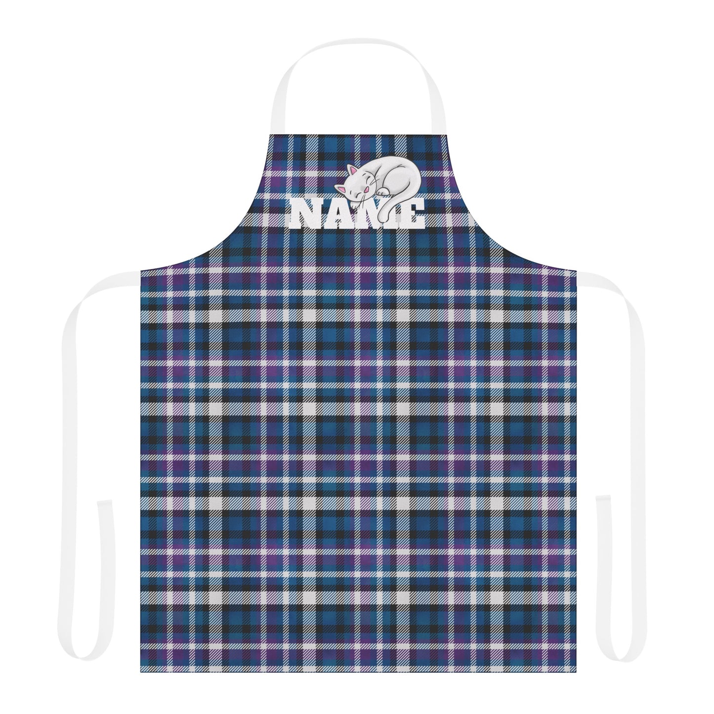 Blue Plaid Baking Apron