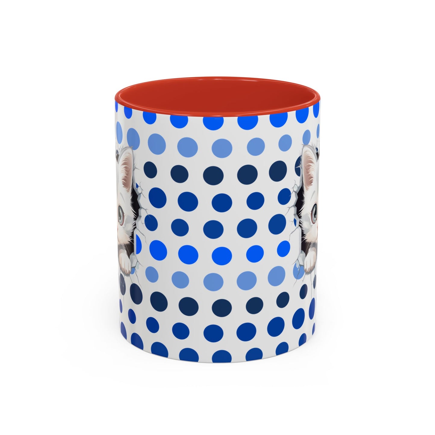 Purrrty in Blue Dots Mug